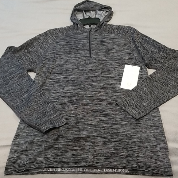 lululemon athletica Other - Heathered Black Large Metal Vent Tech Hoodie Lulu
